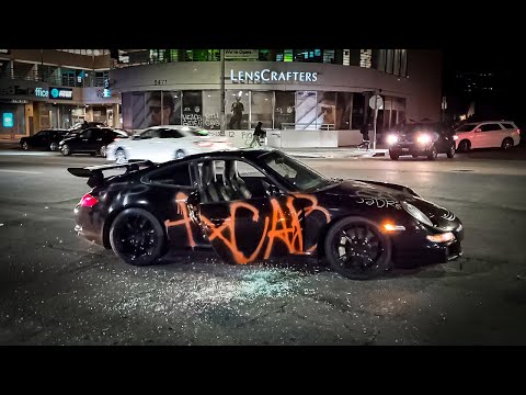 В США протестующие изувечили Porsche 911 GT3 RS (ВИДЕО)
