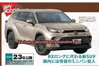 Как будет выглядеть кроссовер Lexus TX: версия японских СМИ